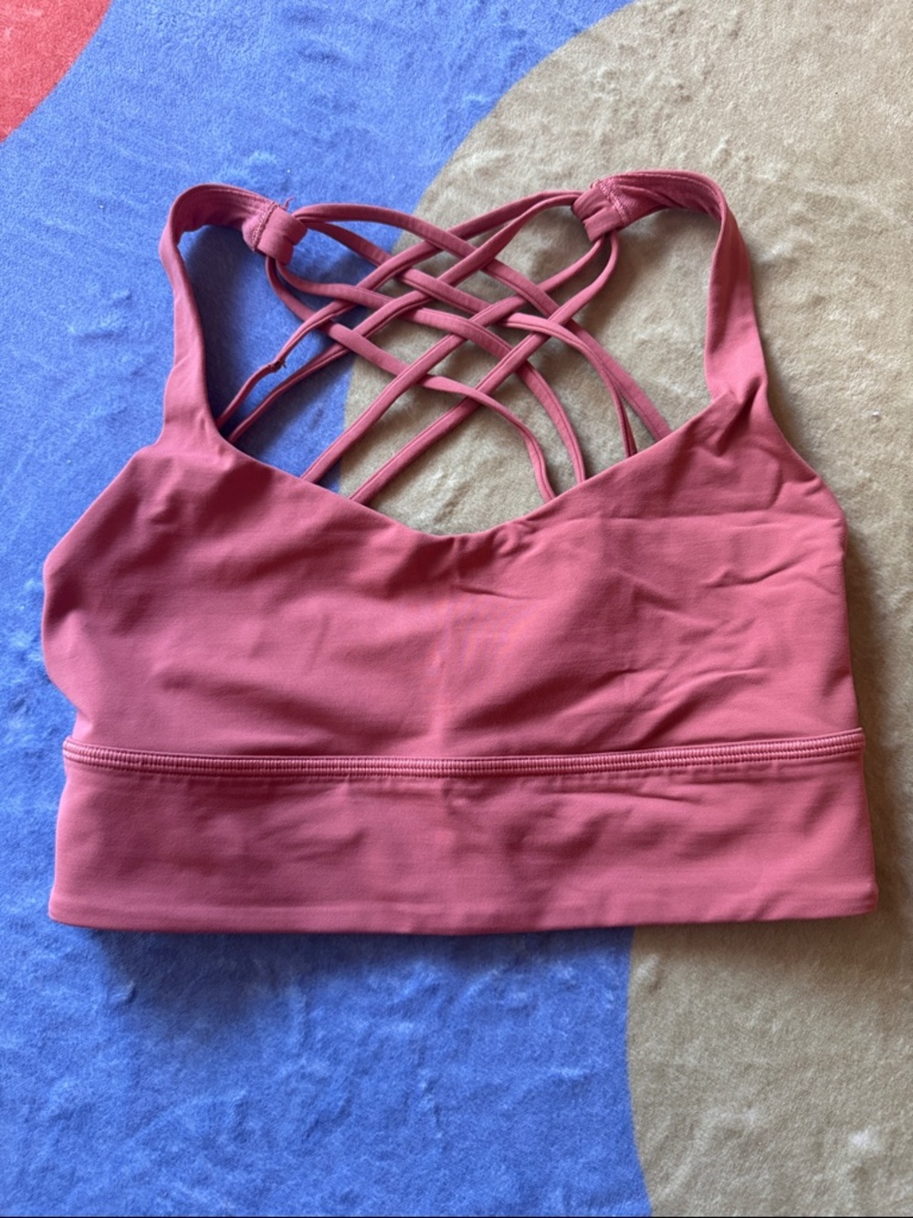 lululemon athletica Strappy Back Sports Bra - Rosewood